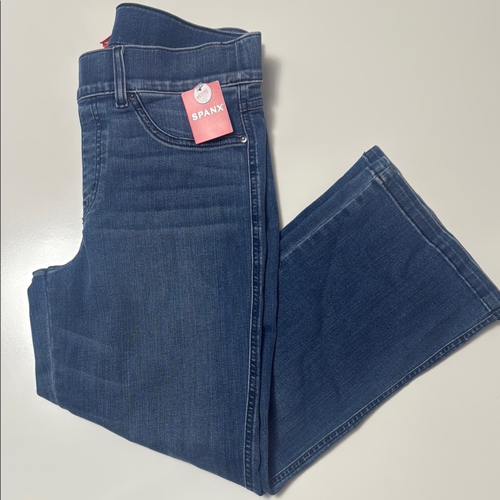 SPANX Kick Flare Crop Leg Jeans Large Petite